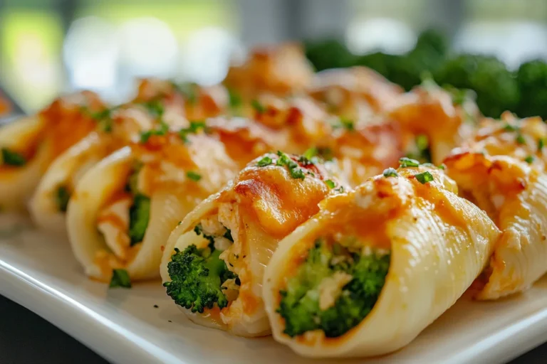 Cheesy Chicken & Broccoli Stuffed Shells