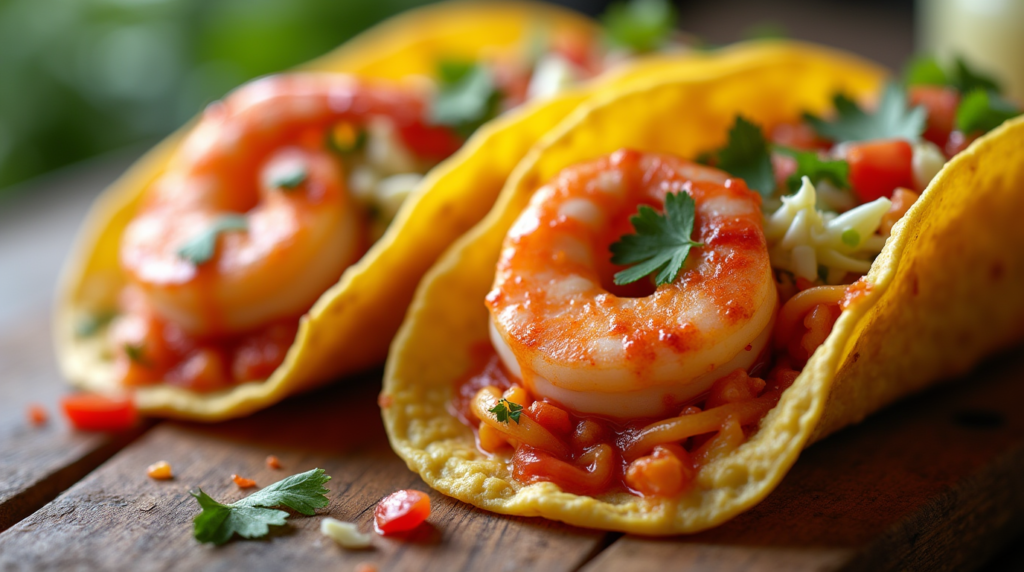 Spicy Cajun Shrimp Tacos