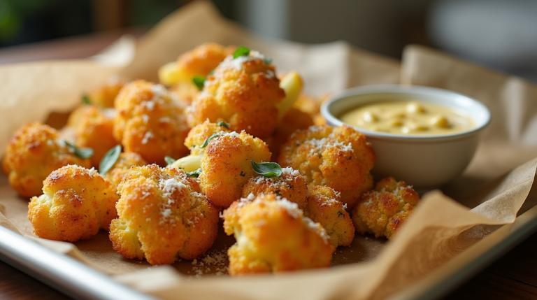 Crispy Parmesan Roasted Cauliflower
