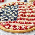 American Flag Cookie Pizza