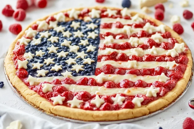 American Flag Cookie Pizza