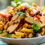 BBQ Chicken Pasta Salad with Ranch & Corn