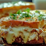 Cheesy Chicken Garlic Bread Sandwich