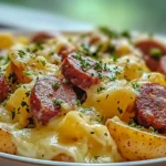 Cheesy Ranch Potatoes and Smoked Sausage