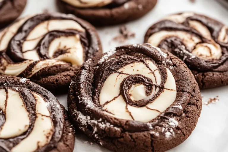 Chocolate Marshmallow Swirl Cookies