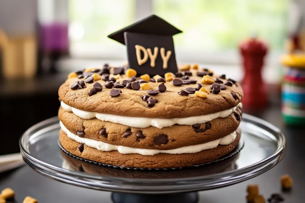 DIY Graduation Cookie Cake