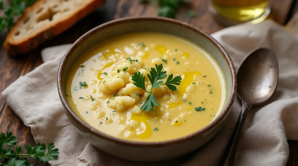 Mediterranean-Style Cauliflower Soup recipe