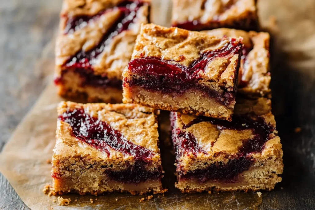 PB&J blondies