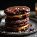 Salted Caramel Brownie Cookie Sandwiches