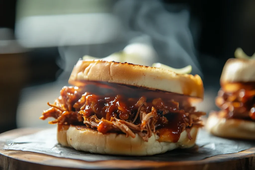 Spicy BBQ Pulled Pork Sandwiches