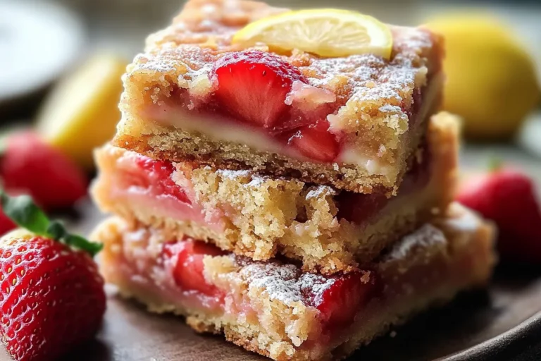 Strawberry Lemon Blondies
