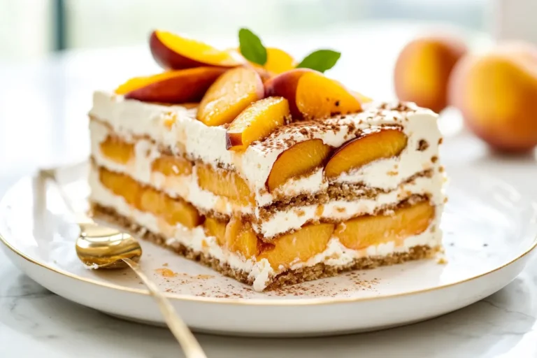 bourbon peach icebox cake