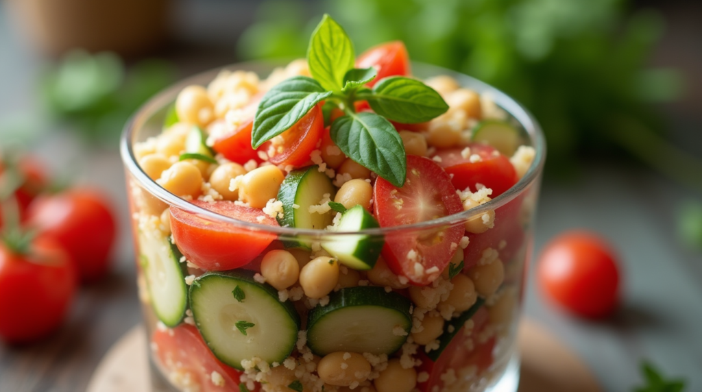Quick Mediterranean Salad Jar for Lunch Prep