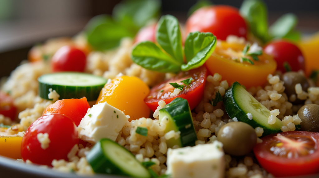 Quick Mediterranean Salad Jar for Lunch Prep