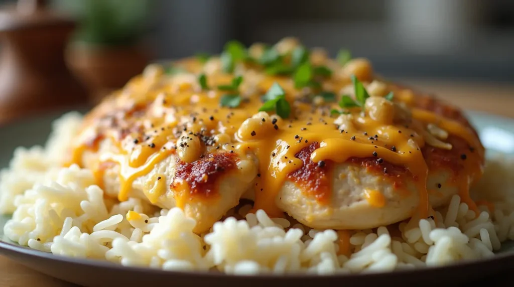 Creamy Smothered Chicken and Rice
