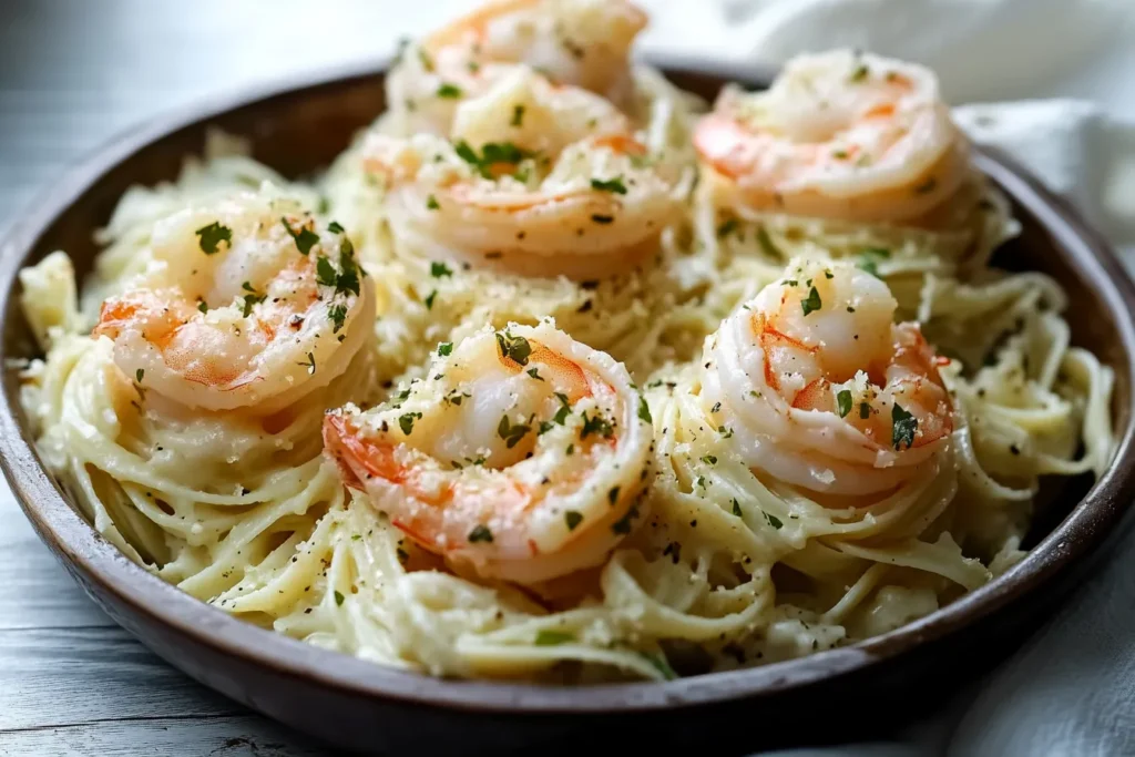 Creamy Shrimp Scampi Pasta Cups