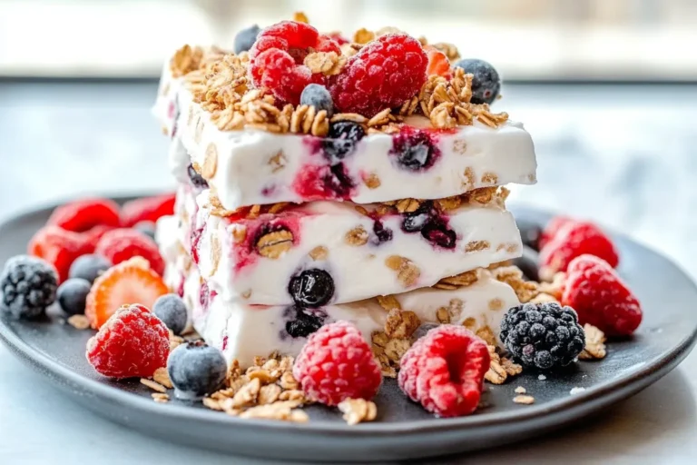 Frozen Yogurt Bark with Berries & Granola