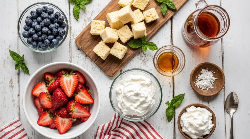 Red White Blue Trifle Cups