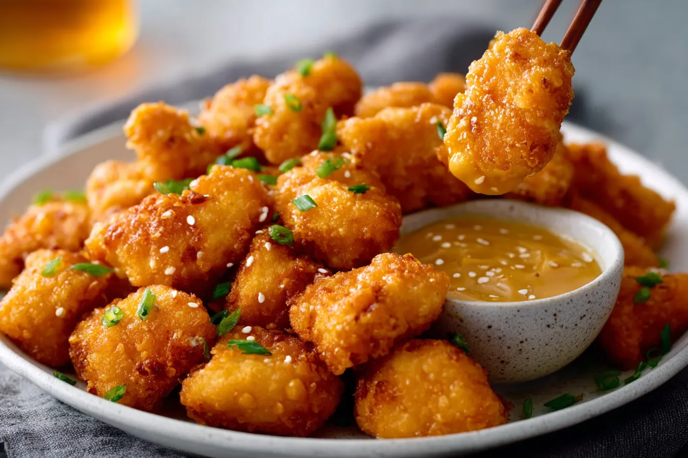 Air Fryer Chicken Bites with Honey Mustard