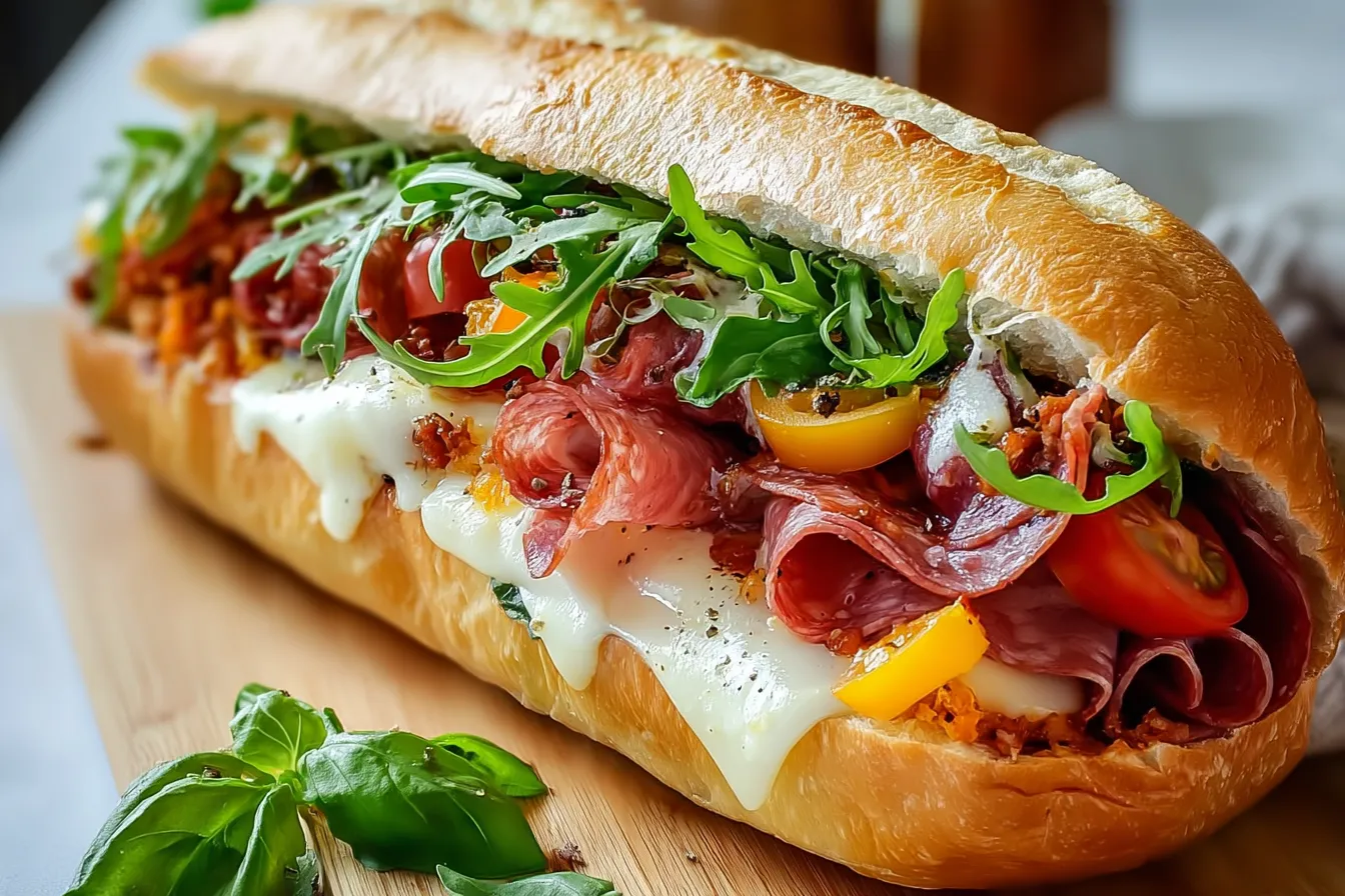 BAKED ITALIAN GRINDER SANDWICH