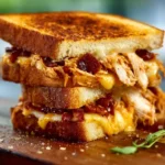 BBQ Chicken Grilled Cheese Sandwich