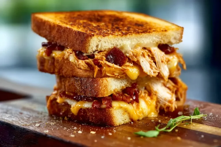 BBQ Chicken Grilled Cheese Sandwich