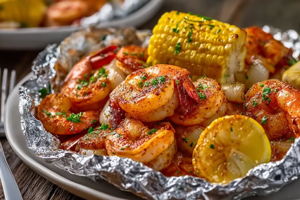 Cajun Shrimp Boil Foil Packs