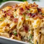 Cheesy Chicken Bacon Ranch Pasta Bake