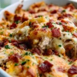 Cheesy Ranch Chicken Bacon Casserole