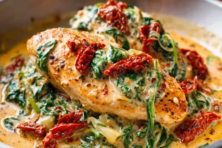 Creamy Tuscan Chicken with Spinach and Sun-Dried Tomatoes