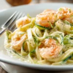 Creamy Zucchini Alfredo with Shrimp