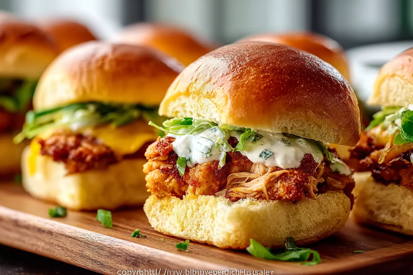 Crispy Chicken Sliders with Ranch