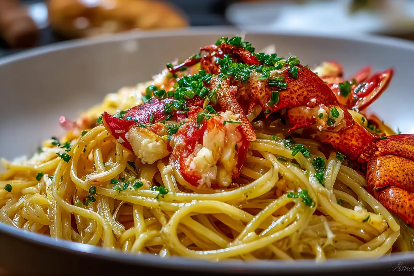 Garlic Butter Lobster Pasta