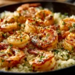 Garlic Butter Shrimp and Rice Skillet