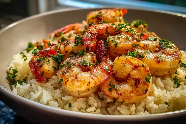 Garlic Butter Shrimp Rice Bowl