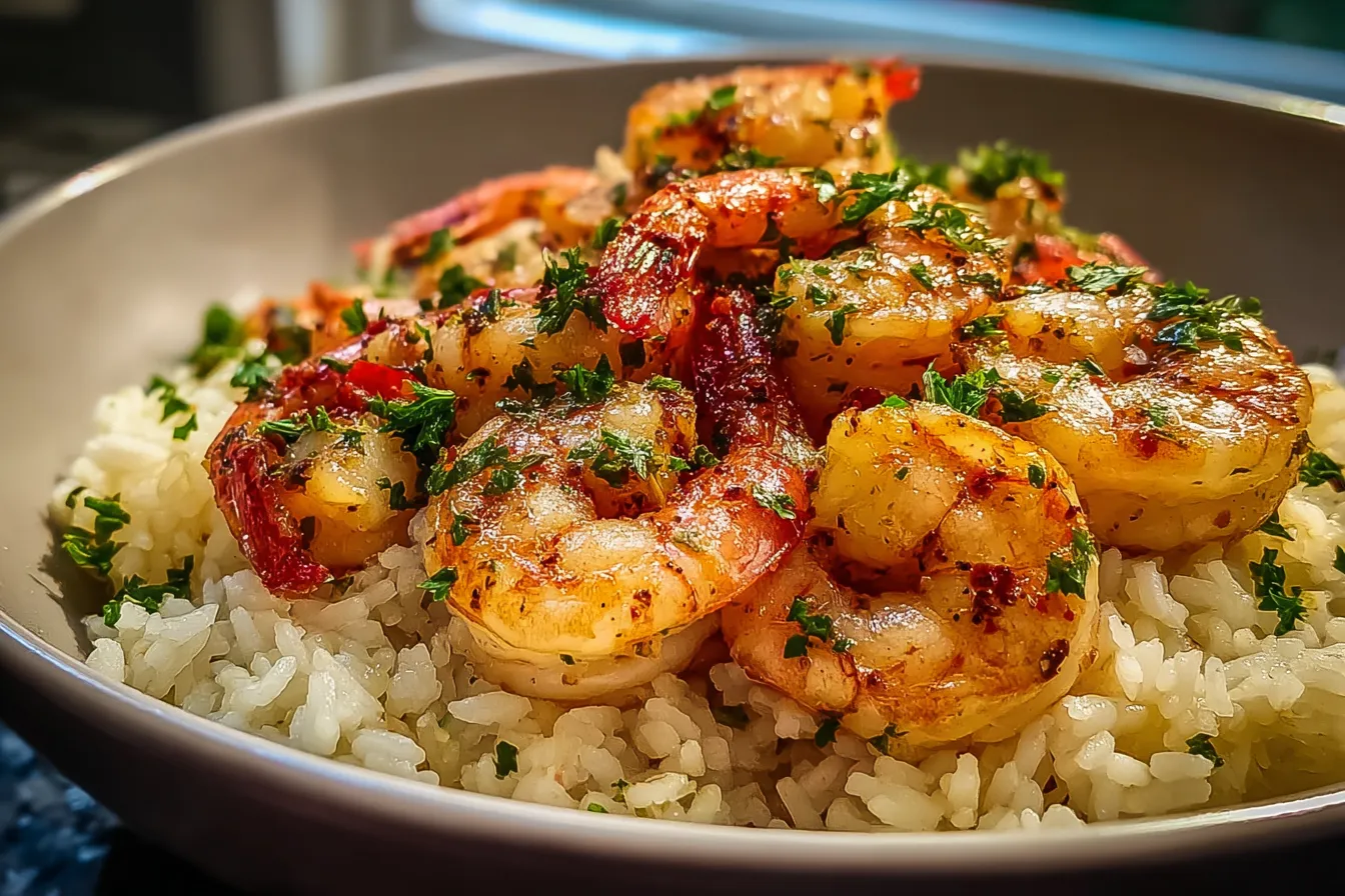 Garlic Butter Shrimp Rice Bowl