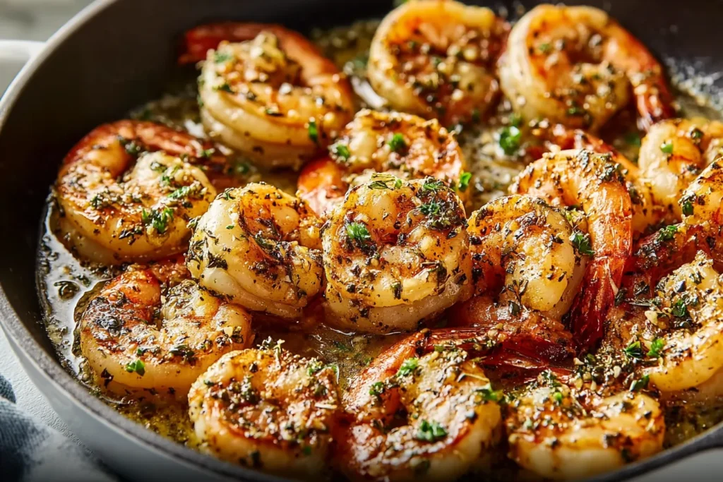 Garlic Butter Shrimp Skillet