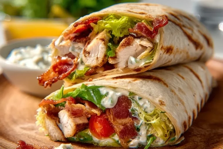 Grilled Ranch Chicken Wrap with Bacon