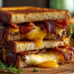 Honey Apple Cheddar Beef Bacon Grilled Cheese