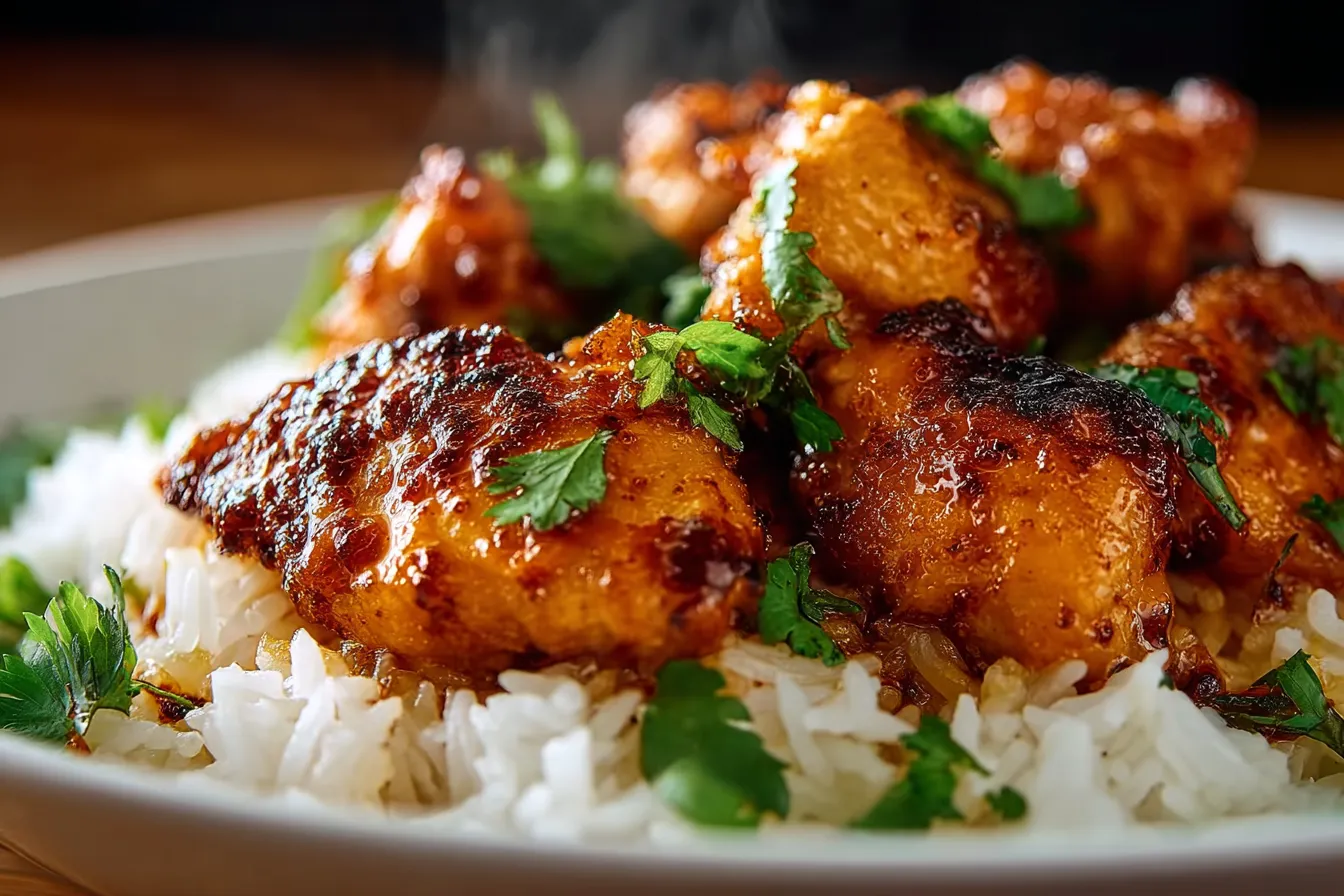 Honey Butter Chicken with Rice