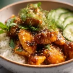 Honey Garlic Chicken Rice Bowls