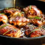 Honey Garlic Chicken Thighs (Skillet)
