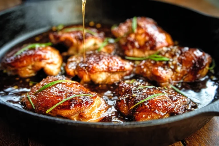 Honey Garlic Chicken Thighs (Skillet)