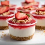 No-Bake Strawberry Pudding Cheesecake Cups