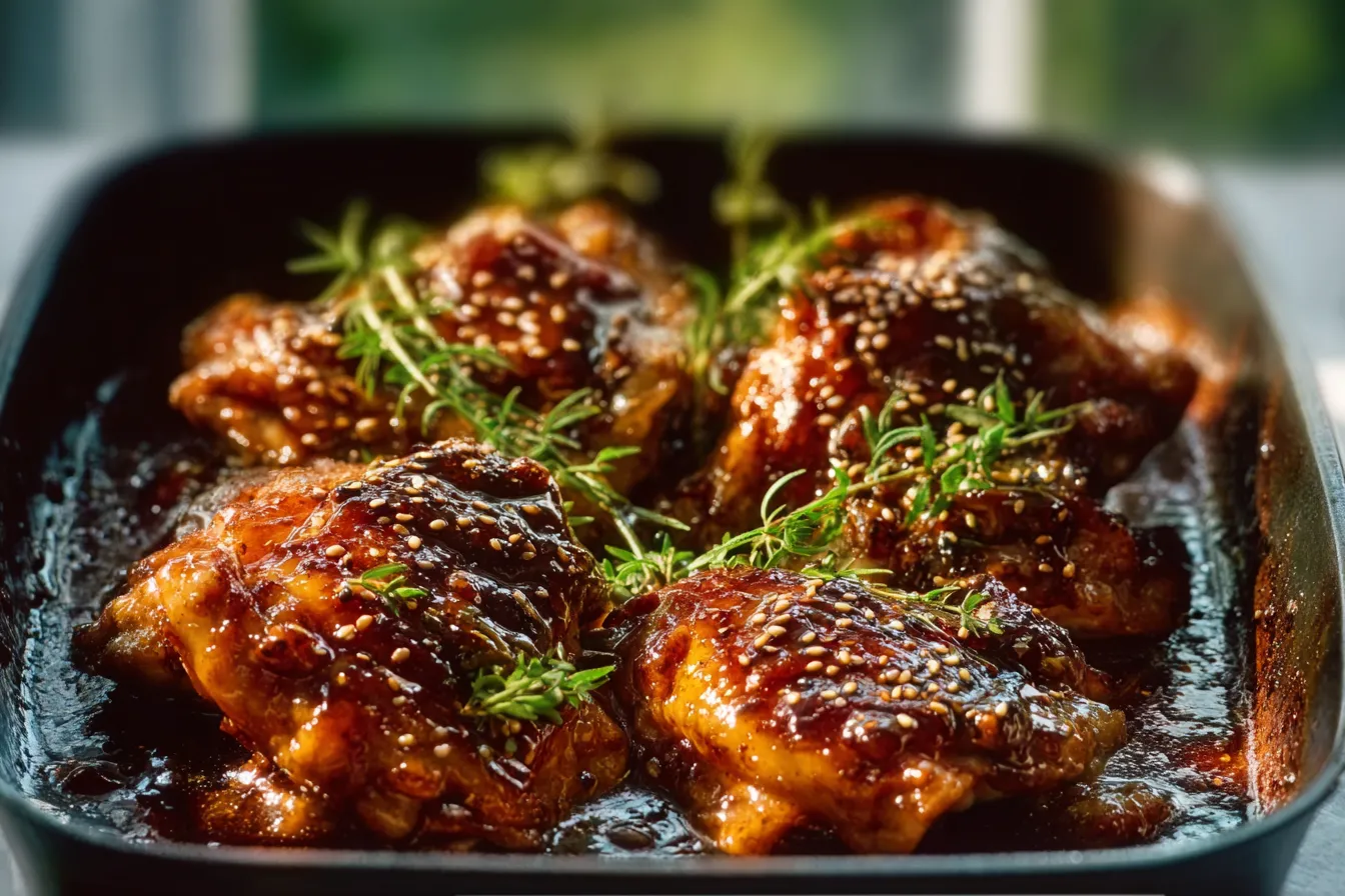 Sticky Honey Soy Chicken Thighs