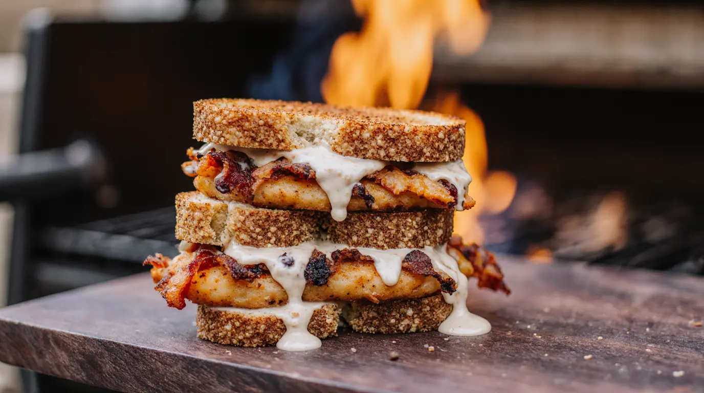 Oven-baked chicken breast golden and juicy ready for the grill finish