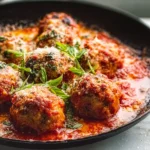 Baked Chicken Parmesan Meatballs