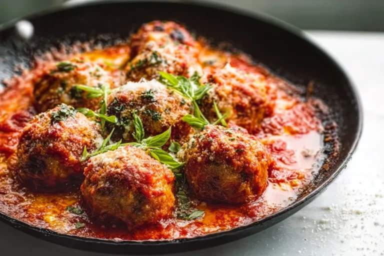 Baked Chicken Parmesan Meatballs