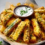 Baked Zucchini Fries with Yogurt Dip