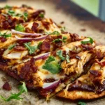 BBQ Chicken Bacon Flatbread Melt